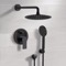 Matte Black Shower System With 12